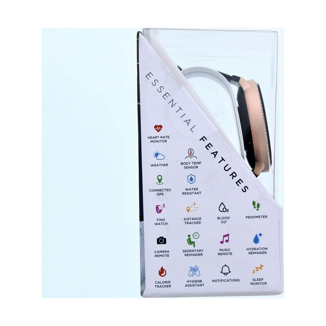 Itech Fusion 2R Unisex Adult Smartwatch w/ Multi-Sport, Black Stoned