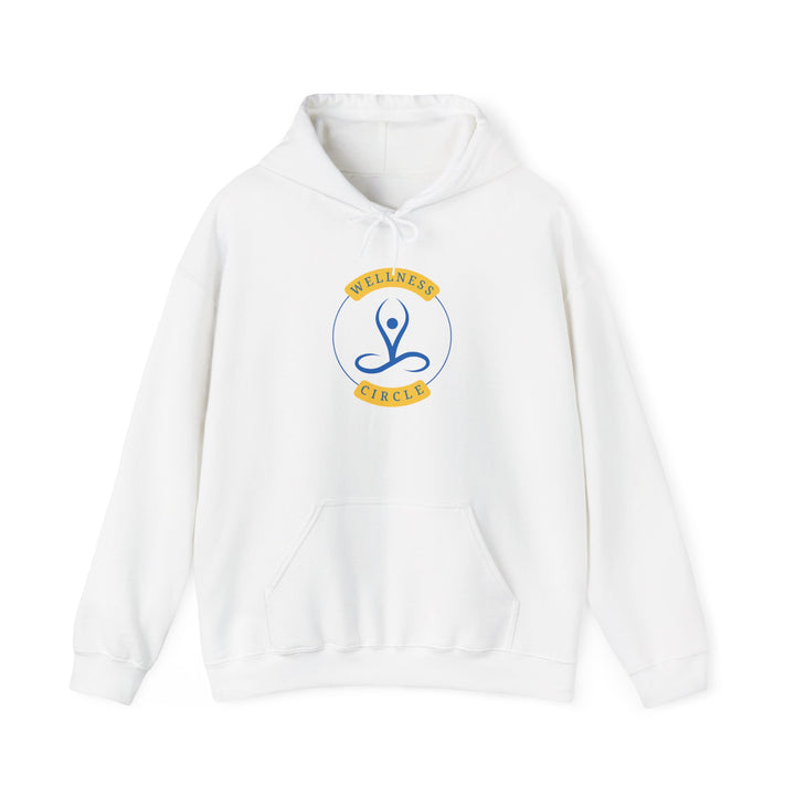 Wellness Circle Hoodie — Minimal Yoga Logo Sweatshirt