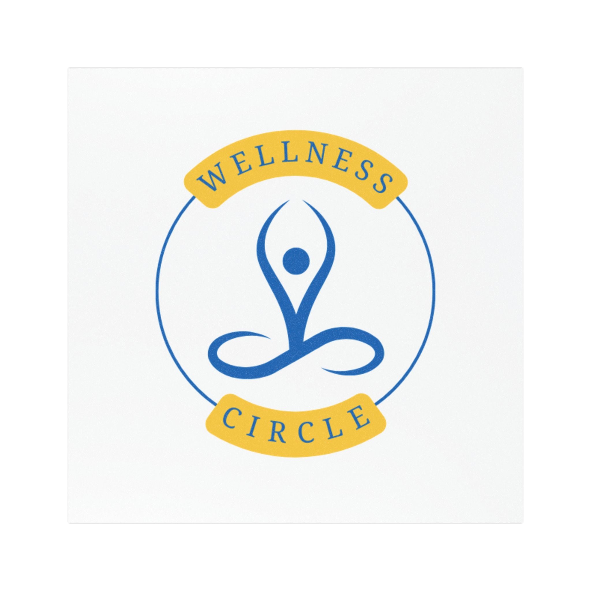 Wellness Circle Car Magnet — Yoga Logo Magnetic Decal
