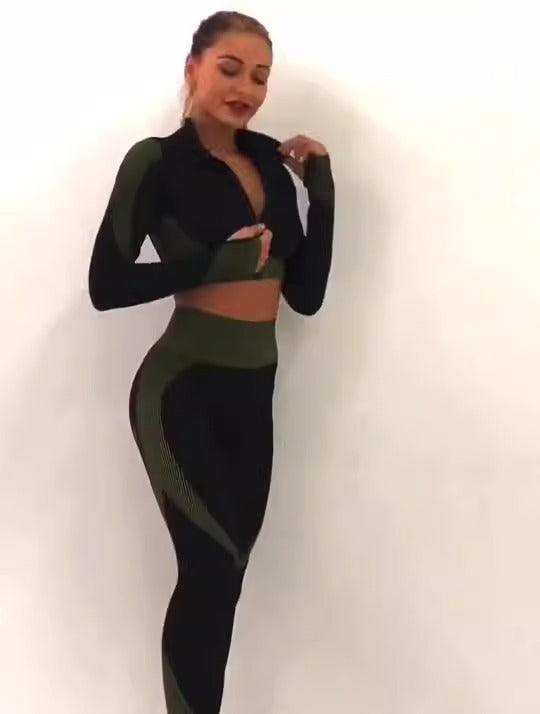 Signature Collection Yoga Top, Sports Bra, and Leggings Set | Premium Fitness Apparel for Cowgirls