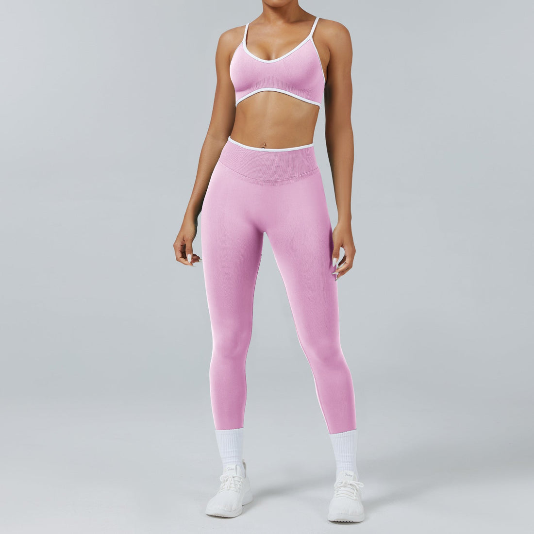 Seamless Back-Support Running Quick-Drying Yoga And Fitness Apparel Set