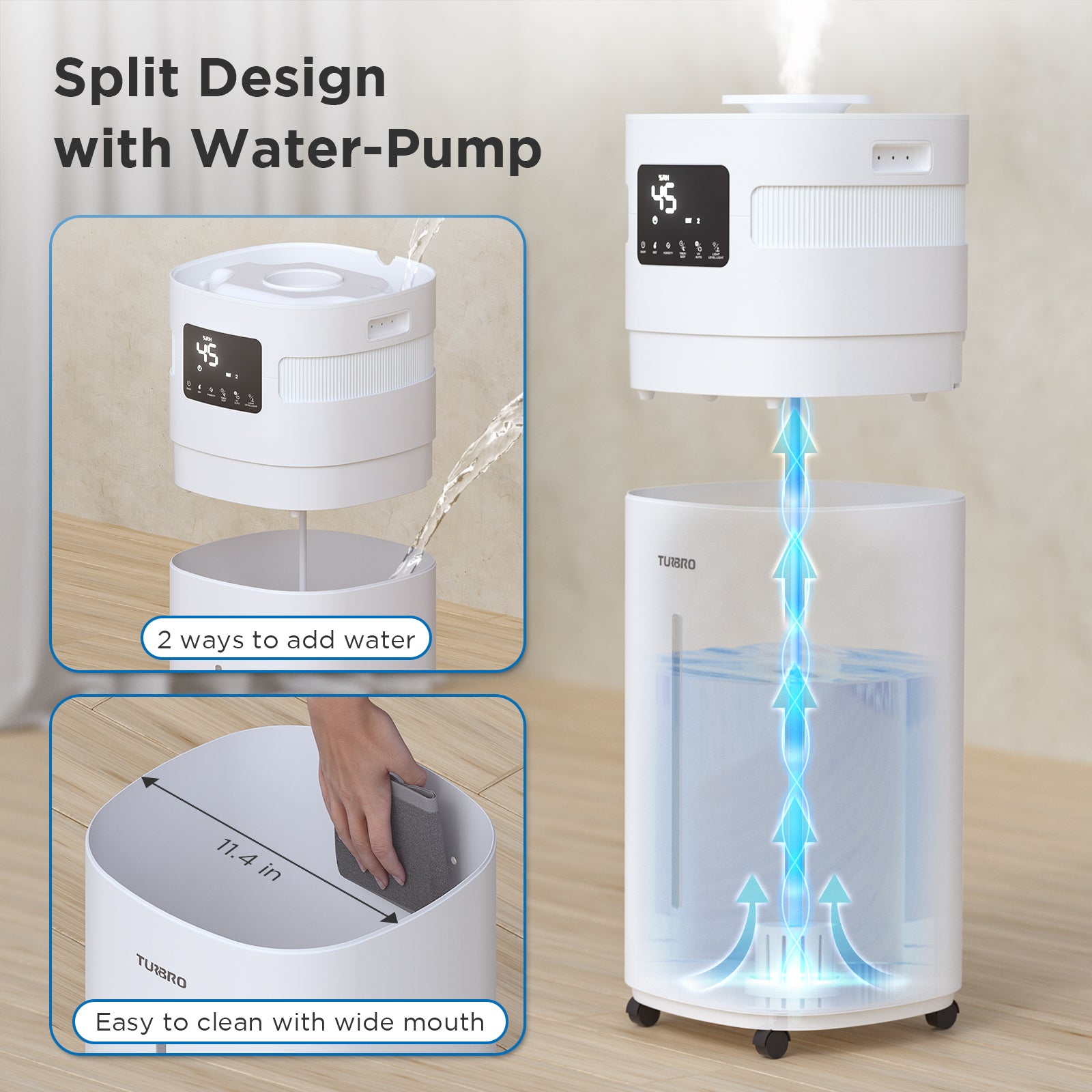 Greenland 5.3Gal Commercial Humidifier for Large Rooms, WiFi Enabled