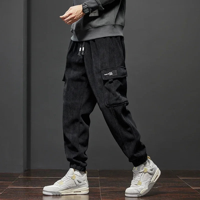 Men's Armygreen  Gray  and Black Cargo Joggers