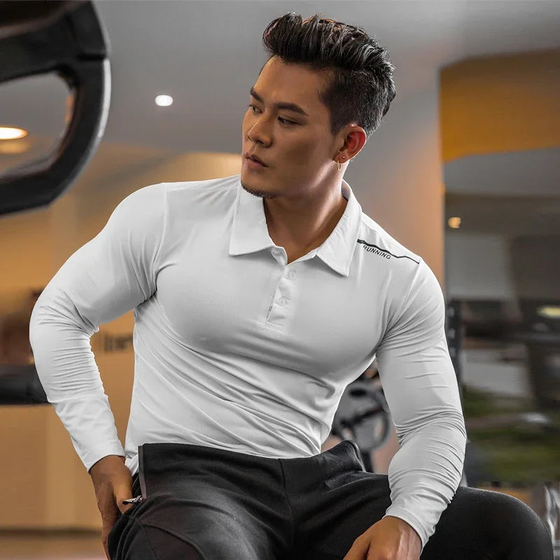 Men's All Purpose Long Sleeve Shirt Compression, Rashguard, Fitness, Sports