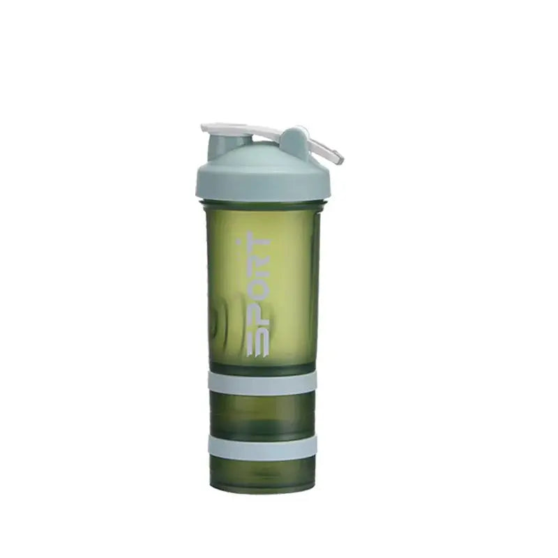 450ml Plastic Water Bottle Three Layer Protein Shaker