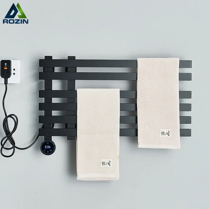 DecorBites™ Electric Towel Warmer: Digital Display, Wall Mount, Smart Home Technology