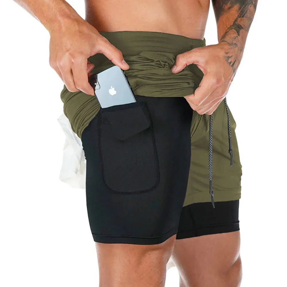 Men's High Performance 2-in-1 Running Shorts