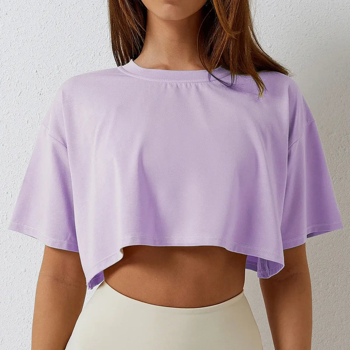 New Sport T-Shirt: Loose Cotton Crop Top for Dance & Gym