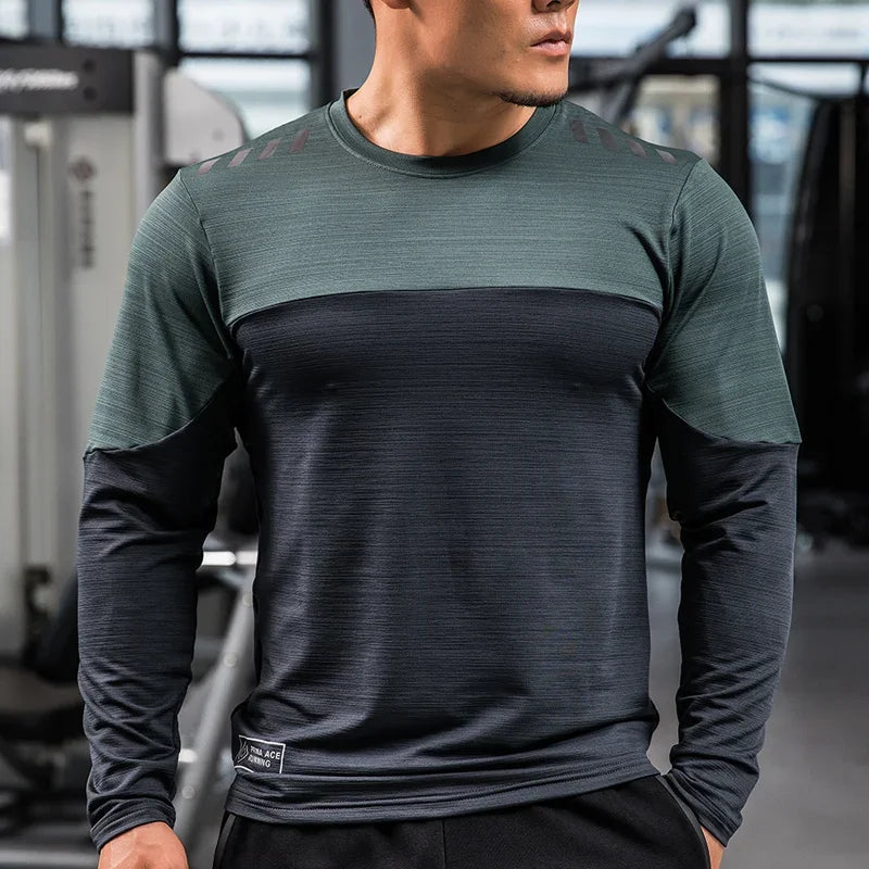 Men's All Purpose Long Sleeve Shirt Compression, Rashguard, Fitness, Sports