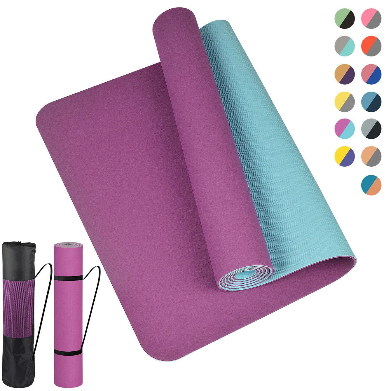 High Density TPE Yoga Mat Non-Slip Cushioned and Durable