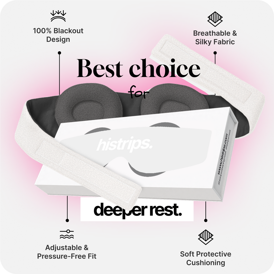 Eclipse Sleep Mask (Pearl White)