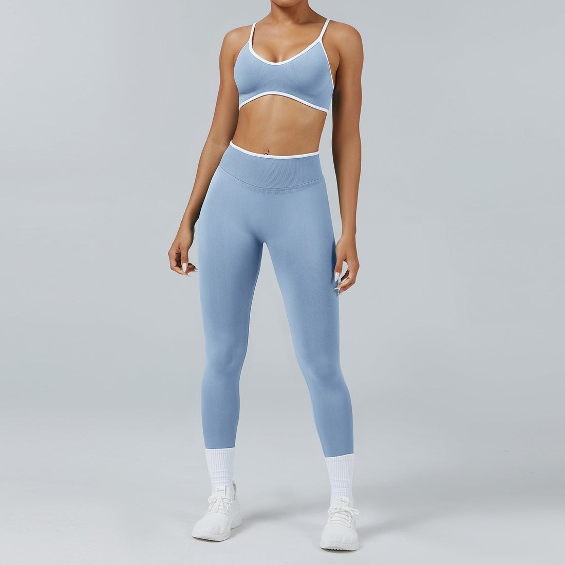 Seamless Back-Support Running Quick-Drying Yoga And Fitness Apparel Set