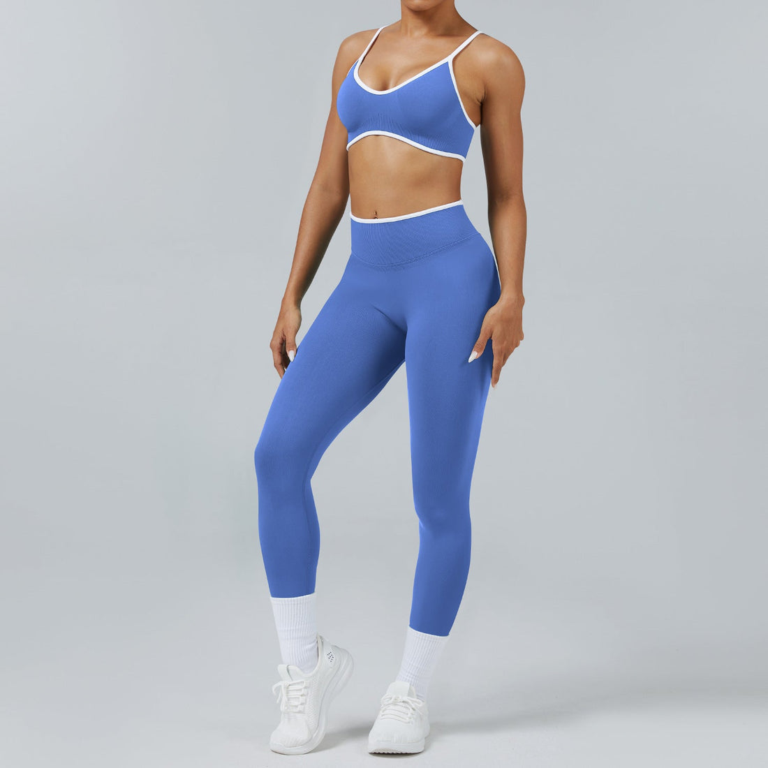Seamless Back-Support Running Quick-Drying Yoga And Fitness Apparel Set