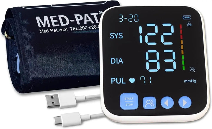 Med-Pat BP-S Arm Blood Pressure Monitor – Accurate and Reliable Home Health Device with Easy-to-Read Display and One-Touch Operation
