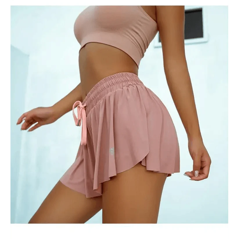 Summer Running Shorts Women 2 In 1 Marathon Quick Dry Shorts Gym Loose Sport Breathable Yoga Shorts